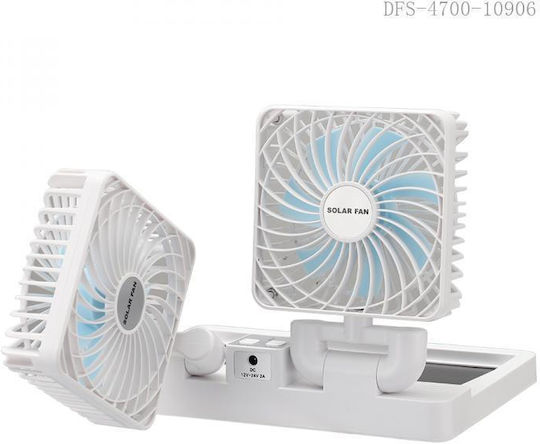 Portable Car Fan System Solar Panel OEM 888 – White