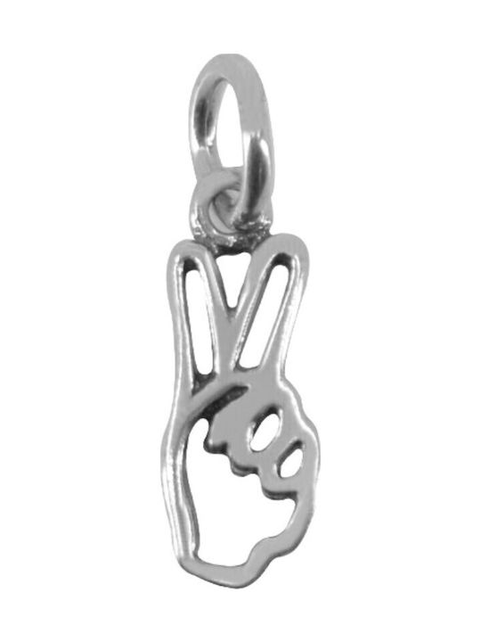 Colier Jolie Argint 925 Argint Semn de Pace Design 19 X 16 Mm 0.9 G