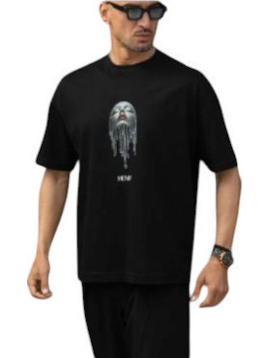 Herrenblusen Kurzarm T-Shirt Schwarz