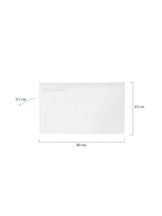 Kikka Boo Βρεφικό Μαξιλάρι Ύπνου Memory Foam Ventilated White Velvet 23x40εκ.