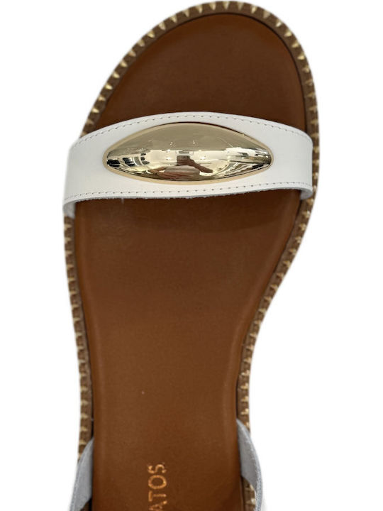 Women's Flat Sandals in White Color