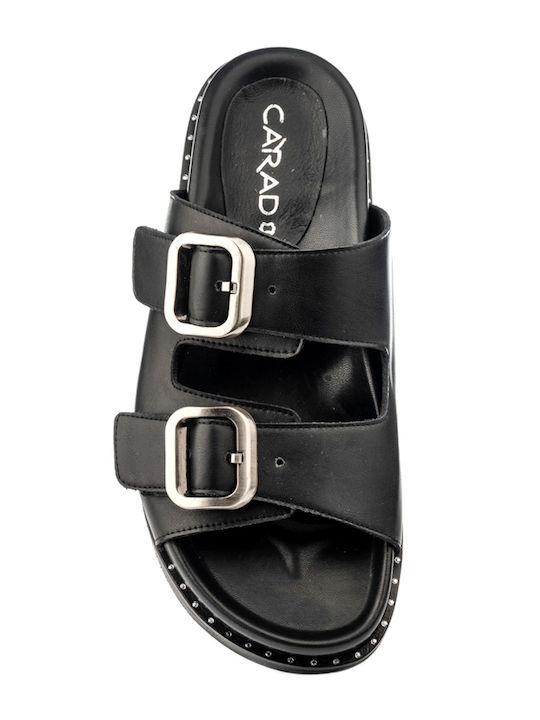 Flache Sandalen für Damen in Schwarz Farbe