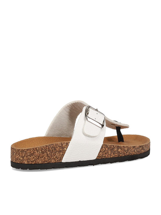 Women's Flat Sandals in White Color