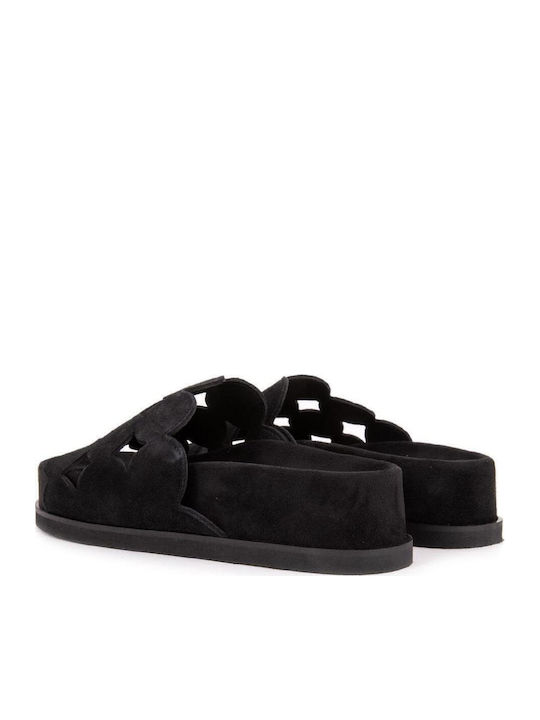 Women's Flat Sandals in Black Color