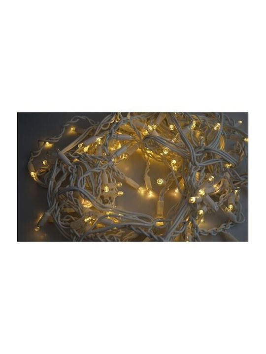 Instalare de Crăciun 50 M Luminite LED Franjuri Alb Cald Flash Alimentare Conectabilă Albă de Cauciuc Cablu 220v Flippy