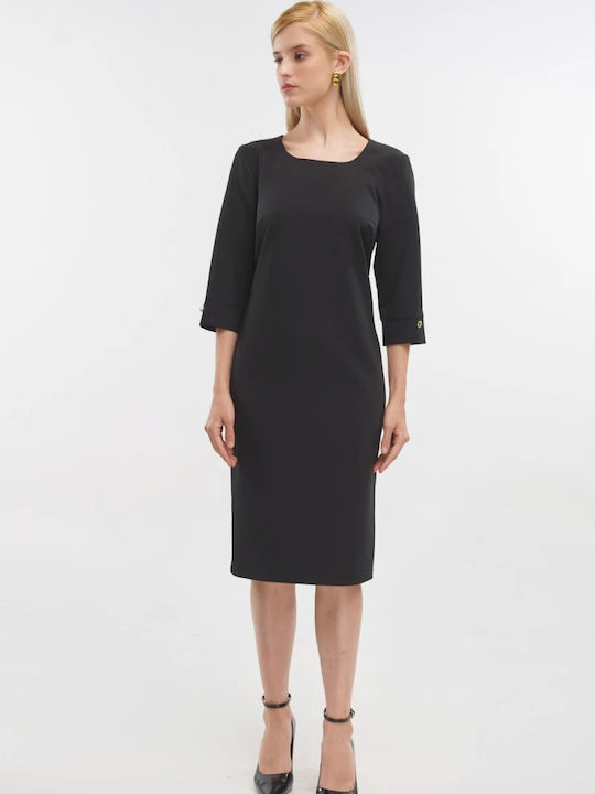 Rochie Midi De Seară Neagră