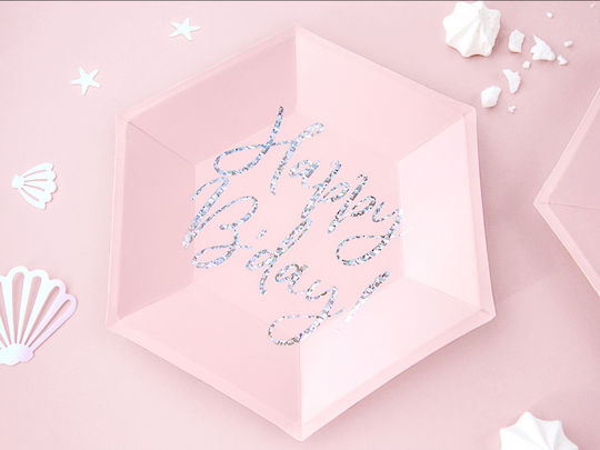 Happy Plate for Party 6 Pieces