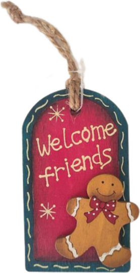 Hanging Ornament Label Wooden Multicolour 6.5x10cm