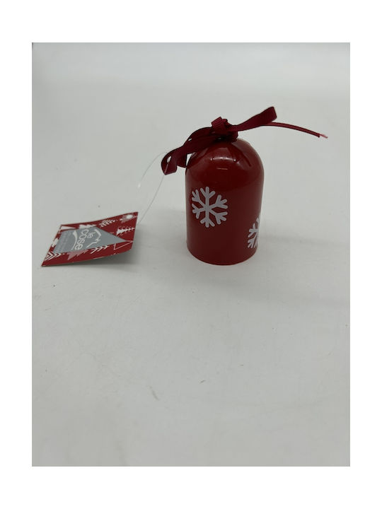 Hanging Bell Plastic Red Christmas Tree Ornament