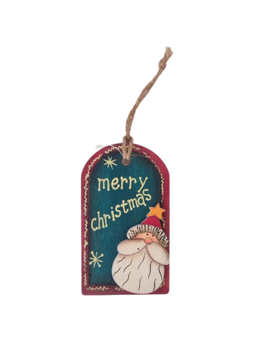 Hängendes Ornament Etikett Hölzern Mehrfarbig 6.5x10cm