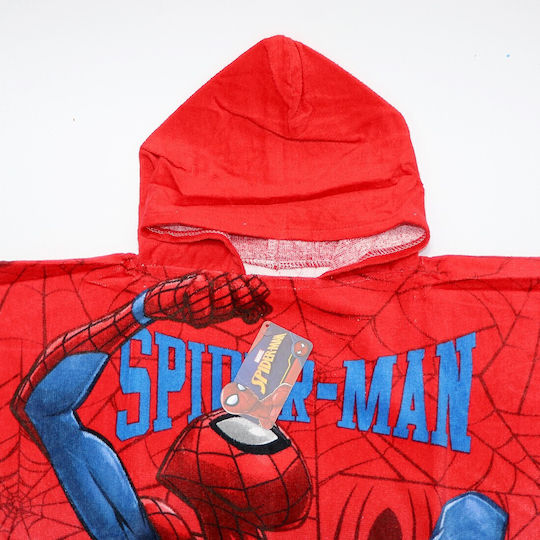 Poncho Junge Spiderman-ye18268-rot
