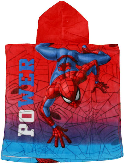 Poncho Junge Spiderman-ye18268-rot