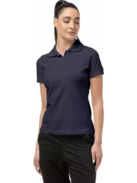 Women's Athletic Polo Blouse Navy Blue