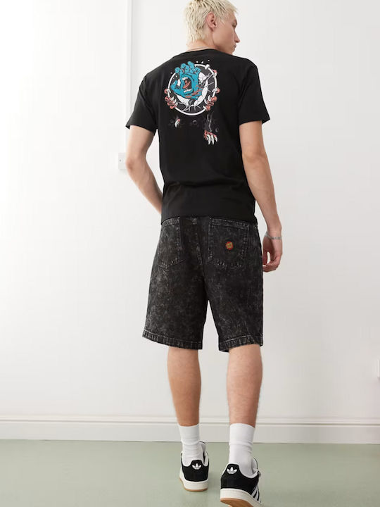 Herrenshorts Black Acid Wash
