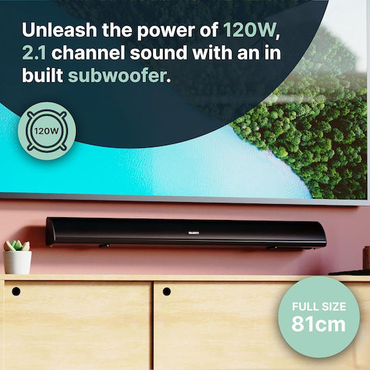 Majority Snowdon II Soundbar 2.1 Bluetooth 120W mit Fernbedienung Weiß