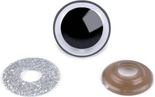 Glitter Safety Eyes for Dolls 25mm 2pcs