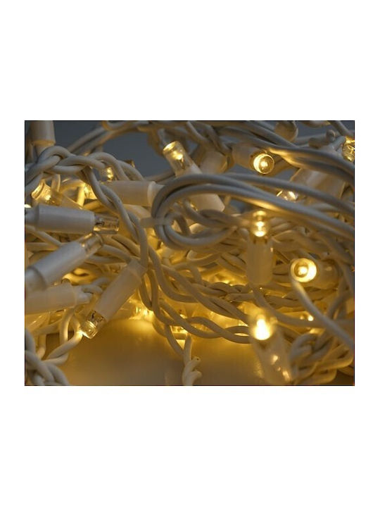 Instalare de Crăciun 50 M 1200 Luminite de Crăciun Ploaie Alb Cald Flashing Sursă de Alimentare Conectabil Extensie de 6.5 M Inclusă Cablul de Cauciuc Alb 220v Flippy