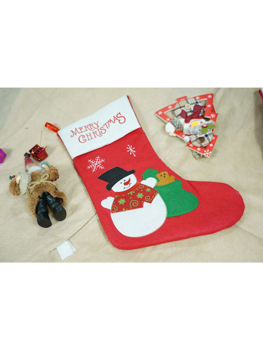 Șosete Cadou Design Om de Zăpadă Flippy Roșu Dimensiune 19x38 Cm Textile Interior