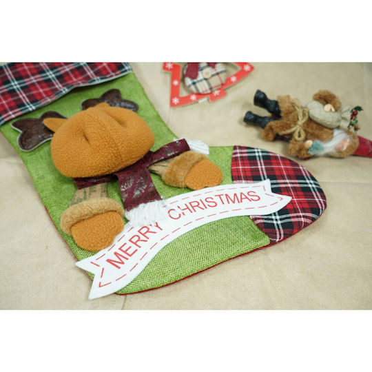 Geschenk Socken Flippy Rentier Muster Grüne Größe 23x45 cm Textil Indoor
