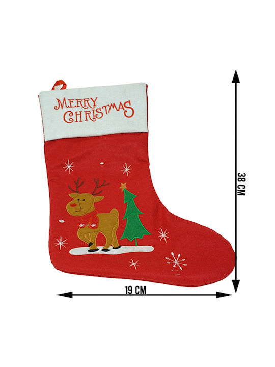 Geschenk-Socken Flippy Rentier Muster Rote Größe 19x38 cm Textil Innenraum