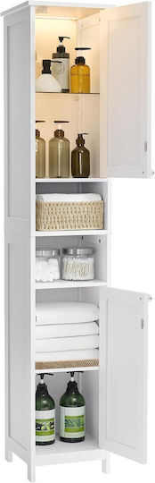 Vasagle Badezimmersäule Wandhängeschrank H30xB30xH170cm Weiß