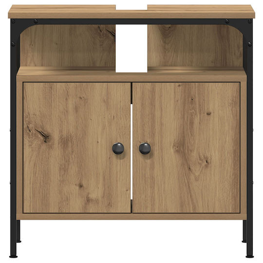vidaXL Blat Blat fără Lavoar, cu Oglindă & Coloană Oak
