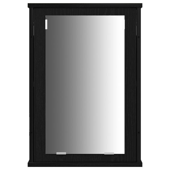 vidaXL Countertop Countertop without Sink, with Mirror & Column Black Oak