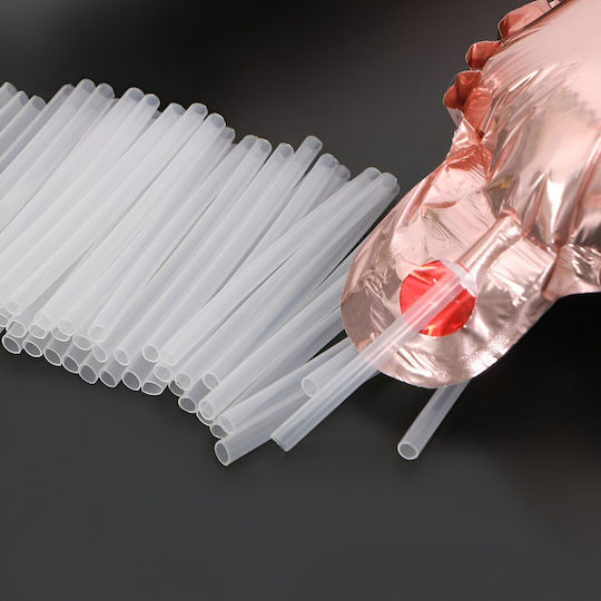 Plastic Sticks Inflating Foil Balloons Flippy 8 Cm Transparent