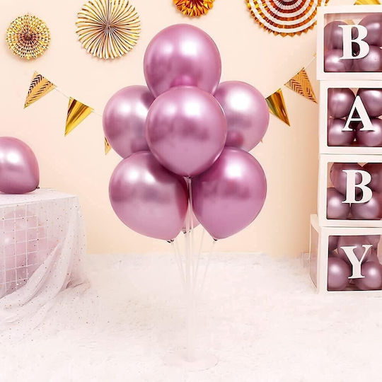 Set 10 Baloane Latex Chrome Model Flippy Party 23 Cm Violet 2.2 G