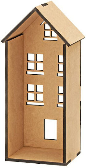 Decorative Natural Wooden House 12x10x31cm M10545f