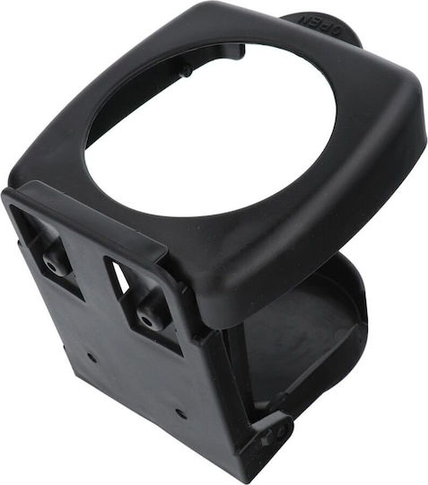 Car Cup Holder Foldable 1 Position with Adhesive Tape in Black Color