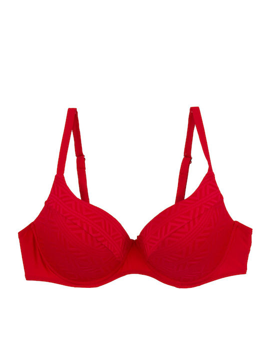 Plus Size Γυναικείο Μαγιό Bikini Μπανέλα Elegance Κόκκινο Plus Size Γυναικείο Μαγιό Bikini Μπανέλα Elegance Κόκκινο