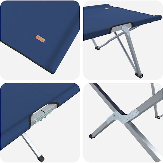 Klappbett Ohne Matratze Einzel Blau 194x62x42,5cm
