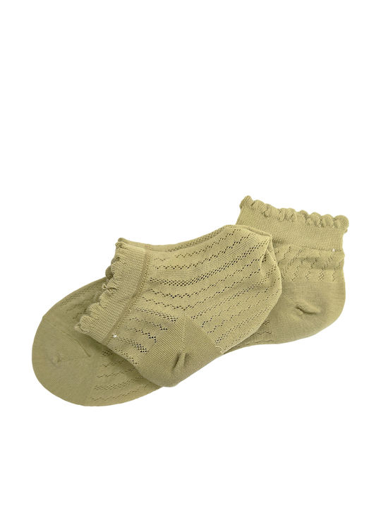 Gift-Me Women's Solid Color Socks Olive Green