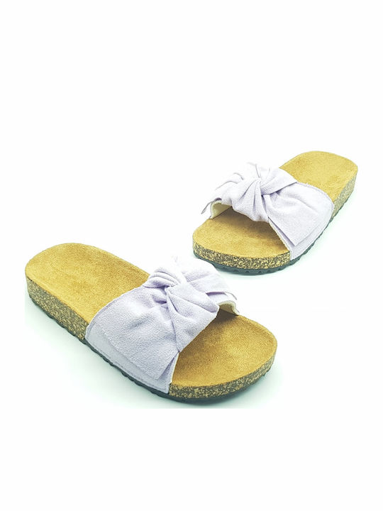 Women's Flat Sandals in Purple Color