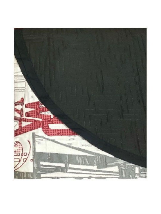 Bettdecke Tagesdecke Übergröße Black-Red 250x300cm
