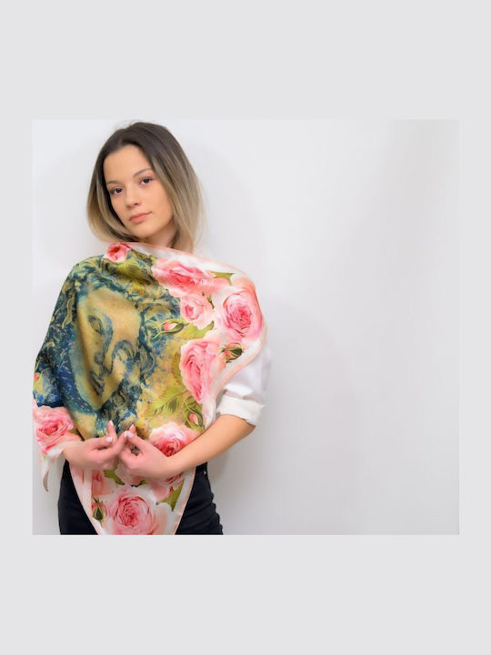Kalfas Luxury Silk Women's Silk Scarf Pink