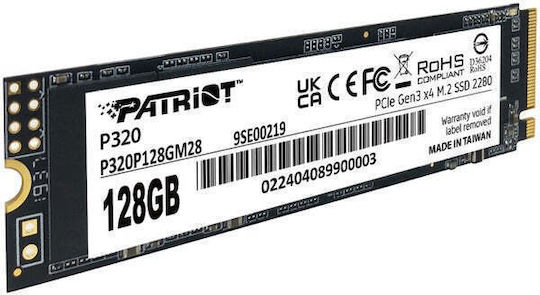 Patriot Viper P320 SSD 128GB M.2 Type with PCI Express 3.0 Connection P320P128GM28
