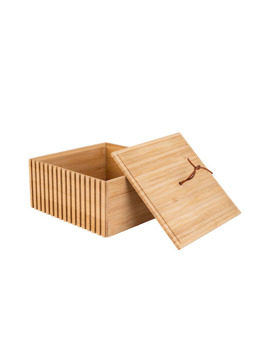 Estia Bamboo Essentials Tabletop Organizer Bamboo Silver