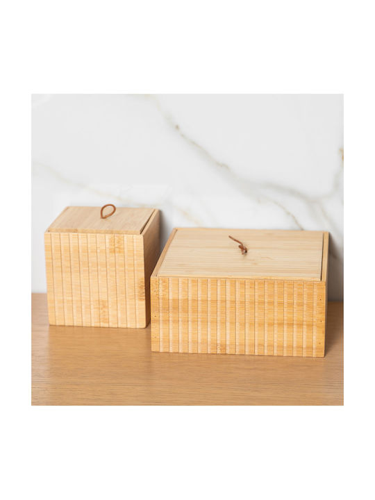 Estia Bamboo Essentials Tabletop Organizer Bamboo Silver