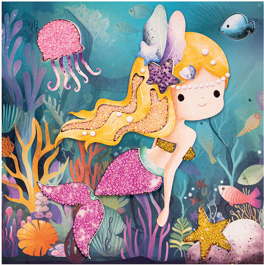 HappiHobbi Χάντρες Art Crystal Beads Mermaids για Παιδιά 5+ Ετών