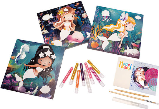 HappiHobbi Χάντρες Art Crystal Beads Mermaids για Παιδιά 5+ Ετών