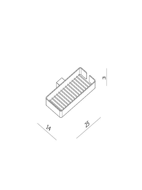 Langberger Series 280 Σαπουνοθήκη Επιτοίχια Inox Ασημί