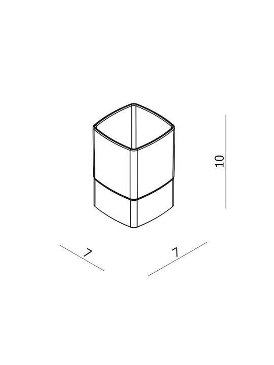 Langberger Series 280 Ποτηροθήκη Επιτραπέζια Γυάλινη Ασημί
