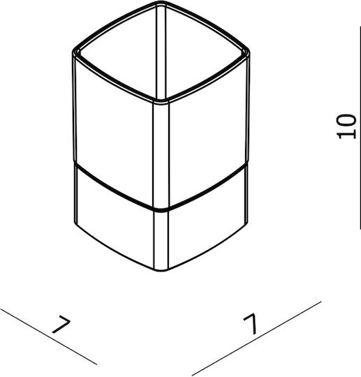 Langberger Series 280 Ποτηροθήκη Επιτραπέζια Γυάλινη Ασημί