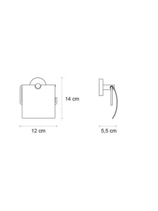 Karag Uno Wandmontiert Papierhalter Inox Black Matt