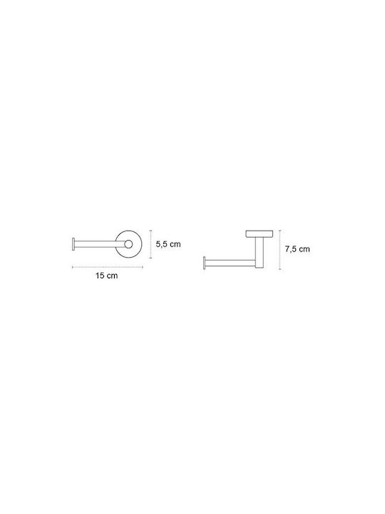 Toilettenpapierhalter Kapitan Uno Einzel Edelstahl Inox 18/10 Aisi304