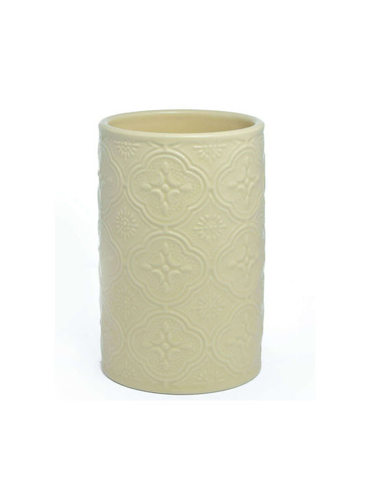 Estia Bathroom Cup Holder Boho Porcelain Beige