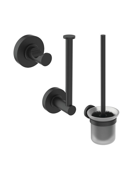 Ideal Standard Iom Χαρτοθήκη Επιτοίχια Μεταλλική Silk Black