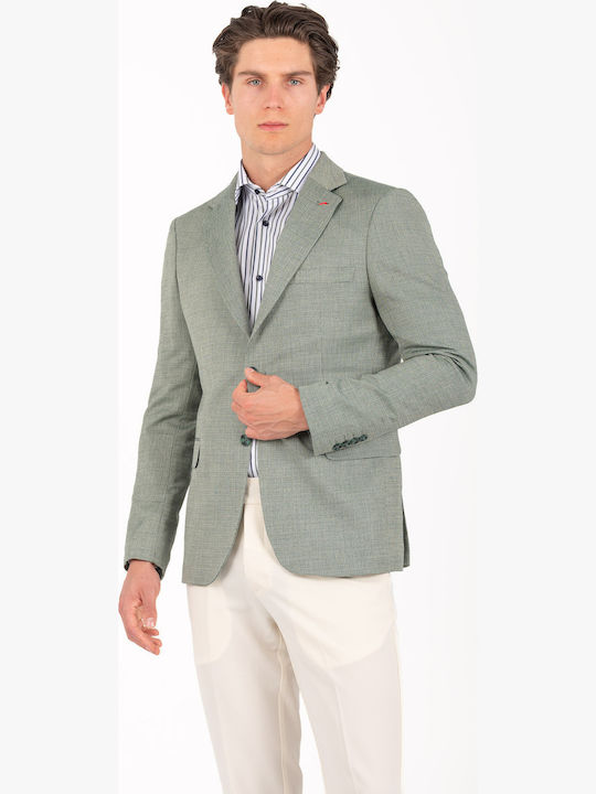 Jachetă De Costum Pentru Bărbați De Vară Cu Fit Slim Bahama Green